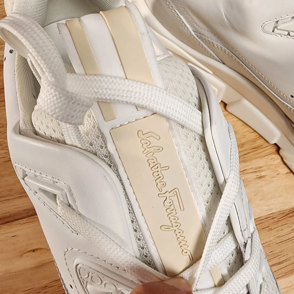 Salvatore Ferragamo White Sneakers - Picture 8 of 12